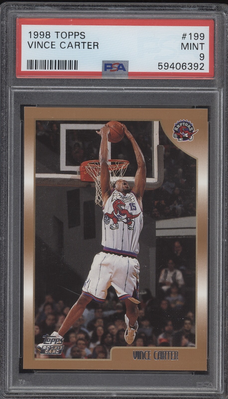 Vince Carter 1998-99 Topps #199 PSA 9 Toronto Raptors