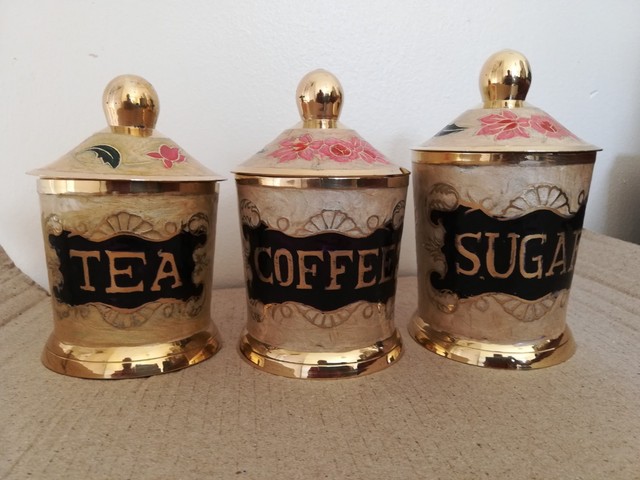 set of 3 tea coffee sugar