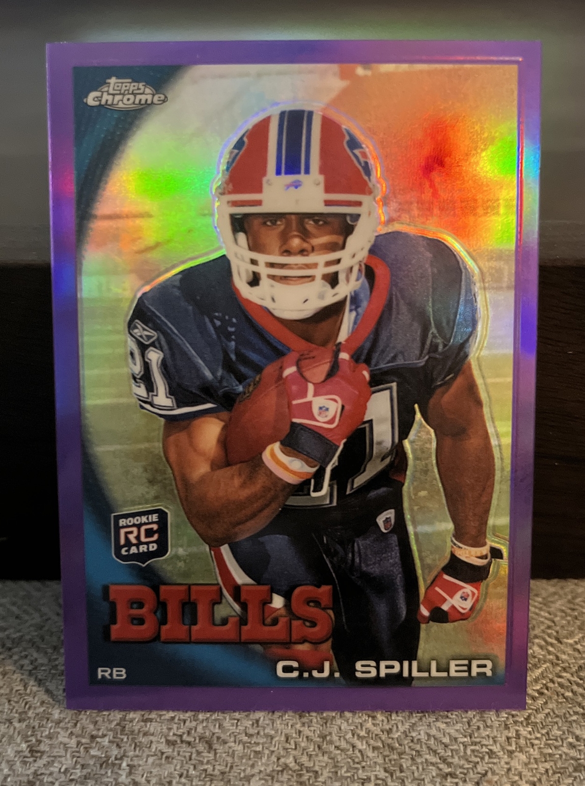CJ Spiller Topps Chrome #C120 Purple Refractor