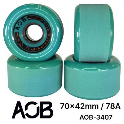 AOB Longboard Cruiser Rollen Wheels (4 Stck.) Blau 70x42mm 78a