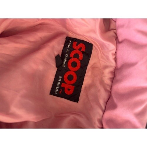 Vintage Pink Bomber Jacket Full Zip Hooded Shoulder Pads Cute Casual size Small - Picture 4 of 5