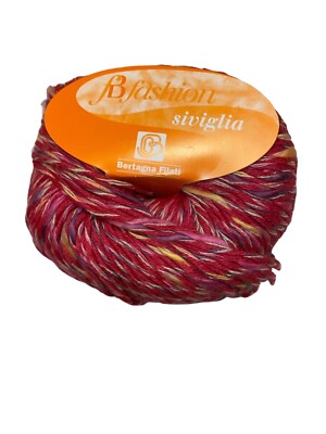 Filati Bertagna Siviglia Worsted Cotton Blend Yarn Twist 412 Red Purple Pink