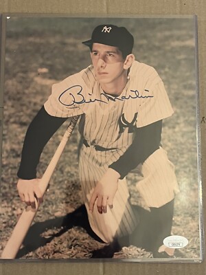 New York Yankees Billy Martin Signed 8x10 Photo JSA
