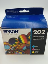 Epson 202 Cyan Magenta Yellow Ink Cartridge Combo Pack Standard New