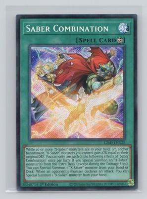 Saber Combination Secret Rare Legendary Modern Decks 2026 L26D-ENX25 NM