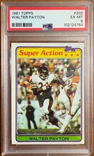 Walter Payton 1981 Topps #202 PSA 6 EX-MINT - Chicago Bears - Hall of Fame