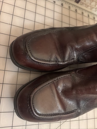 Vintage FLORSHEIM Leather Side Zip Reddish Brown Beatle Boots Mens Size 10 3E - Picture 5 of 24