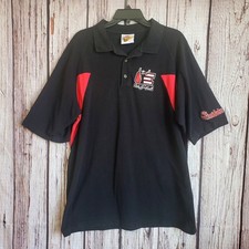 Dale Earnhardt 90s Y2K Polo XL Shirt Winner's Circle Cotton NASCAR Racing Black