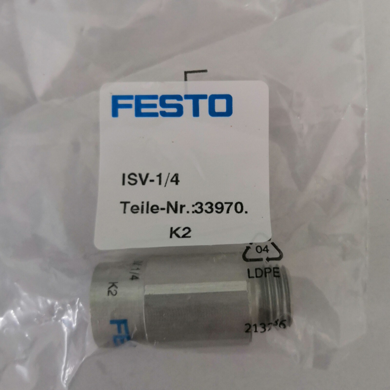 one New Festo Vacuum Valve ISV-1/4 33970