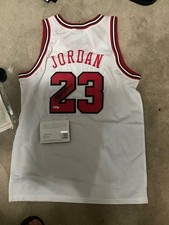 Michael Jordan Signed Chicago Bulls #23 Nike Jersey UDA Upper Deck COA XL
