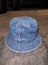 Vintage Y2K SeaWorld denim Bucket Hat all over print One size fits all 8.5 in