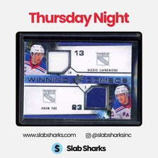 2021 UPPER DECK SPX #WC-ALAF ALEXIS LAFRENIERE/ADAM FOX WINNING COMBOS JERSEY