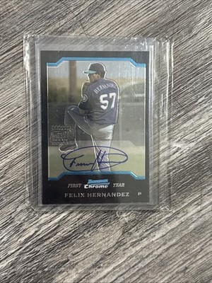 2004 Bowman Chrome First Year Certified Autograph Felix Hernandez