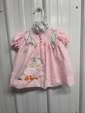 Vintage 18 Month Old Pink Dress With Duck