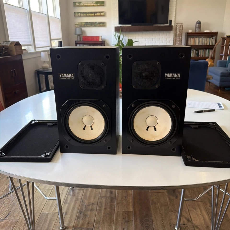 Juego de pares de altavoces Yamaha NS-10M sistema monitores de estudio altavoces negros usados Foto 2 de 4
