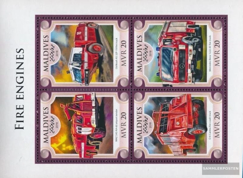 Briefmarken Malediven 2018 Mi 7688-7691 Kleinbogen (kompl. Ausgabe) postfrisch F - Bild 1 von 1