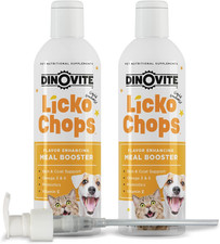 Lickochops for Dog Cat Supplement Enhanced with Omega-6, 3 Fatty Acids, Probio