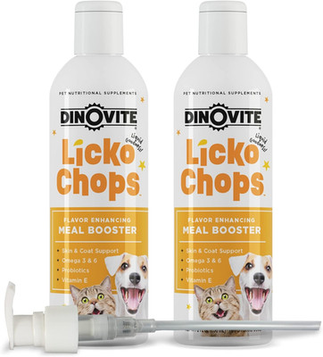 Lickochops for Dog & Cat Supplement Enhanced with Omega-6, 3 Fatty Acids, Probio