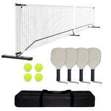 Pickleball Net for Driveway, 22FT Portable Regulation Pickleball Net System w...