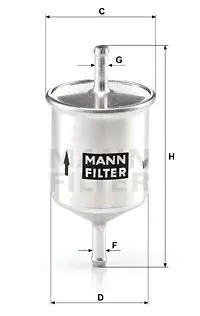 Kraftstofffilter Leitungsfilter WK 66 MANN-FILTER für NISSAN ISUZU FORD INFINITI