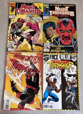 4x Marvel Comics Bundle Night Thrasher #3 #4 #5 And #6  Face Value, Four Control