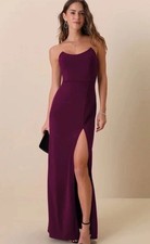 LULUS Sensational Beauty Plum Purple Strapless Maxi Dress Size MEDIUM NEW 