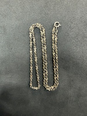 8.4g Vintage Sterling Silver 925 Twisted Chain 18  Jewelry lot P