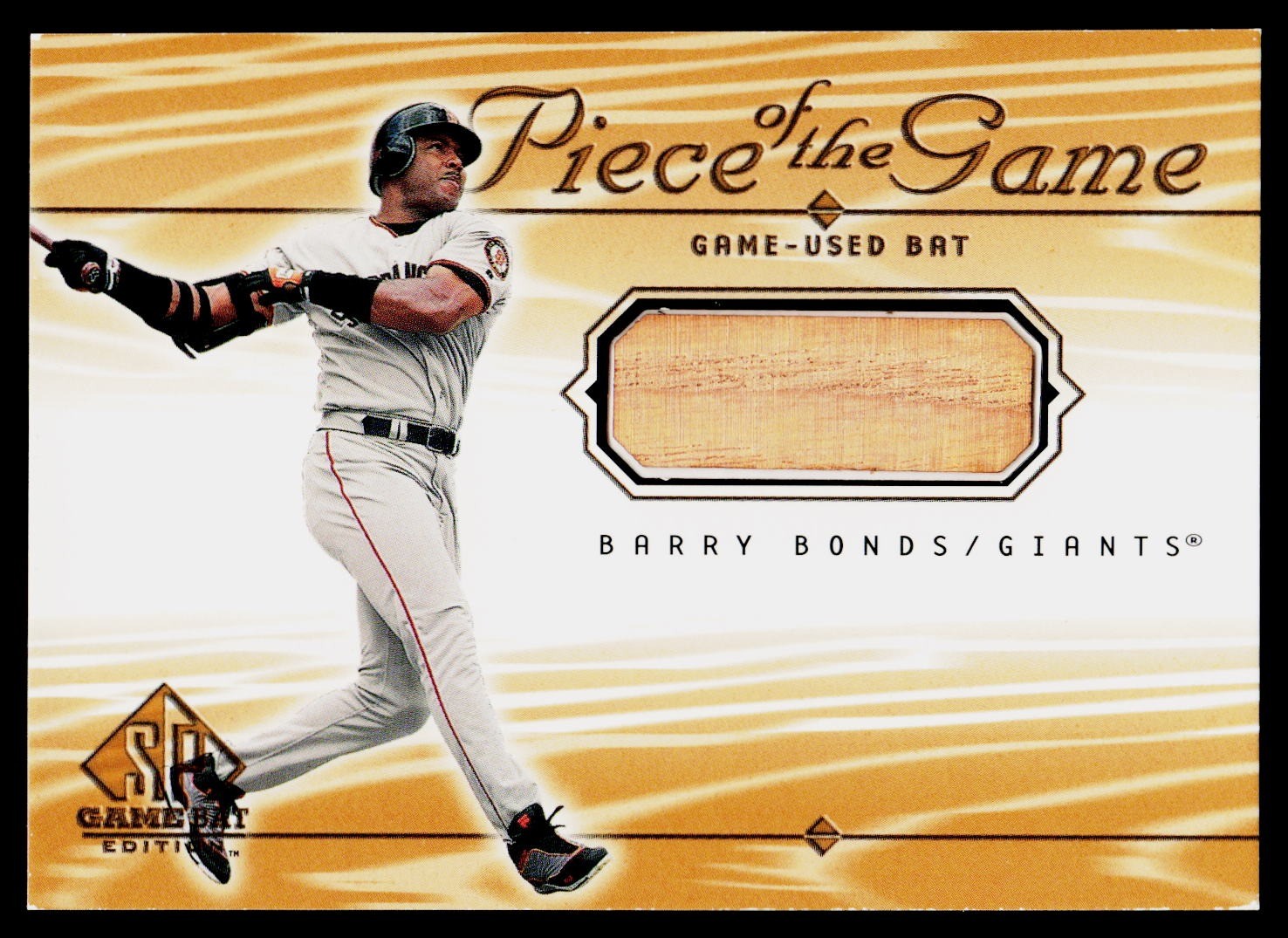 2001 SP Game Bat #BB Barry Bonds Piece of the Game