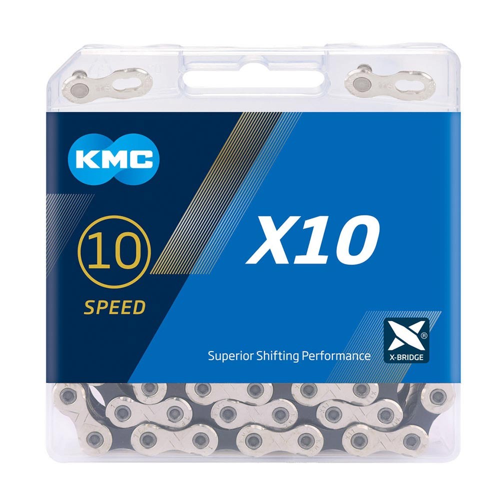 KMC X10 Kette silberschwarz 114 Link Fahrradkette mit 10 Gngen 7490₽