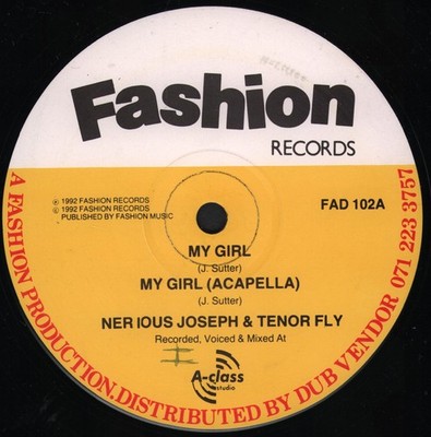 Nerious Joseph Und Tenor Fly My Girl / Pose Up 12'' Vinyl UK Fashion 1992 In