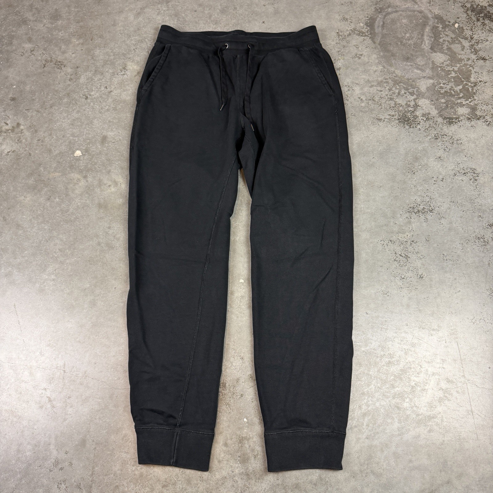 Uniqlo Sweat Pants Mens Large Black Stretch Pockets Comfort Preowned