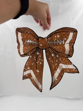 Football Bow Dtf Print 10 in x 11 in