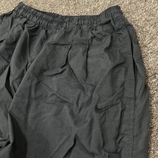 Vintage 90s Women  s M 8-10 Nike Track Pants Black Swoosh Ankle Zip Pockets