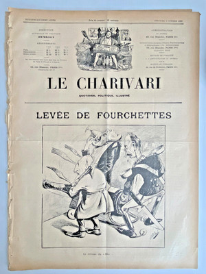 LE CHARIVARI 4 Oct. 1903 Album  LEVEE DE FOURCHETTES - DEFENSE DU BLOC  ALB RENE