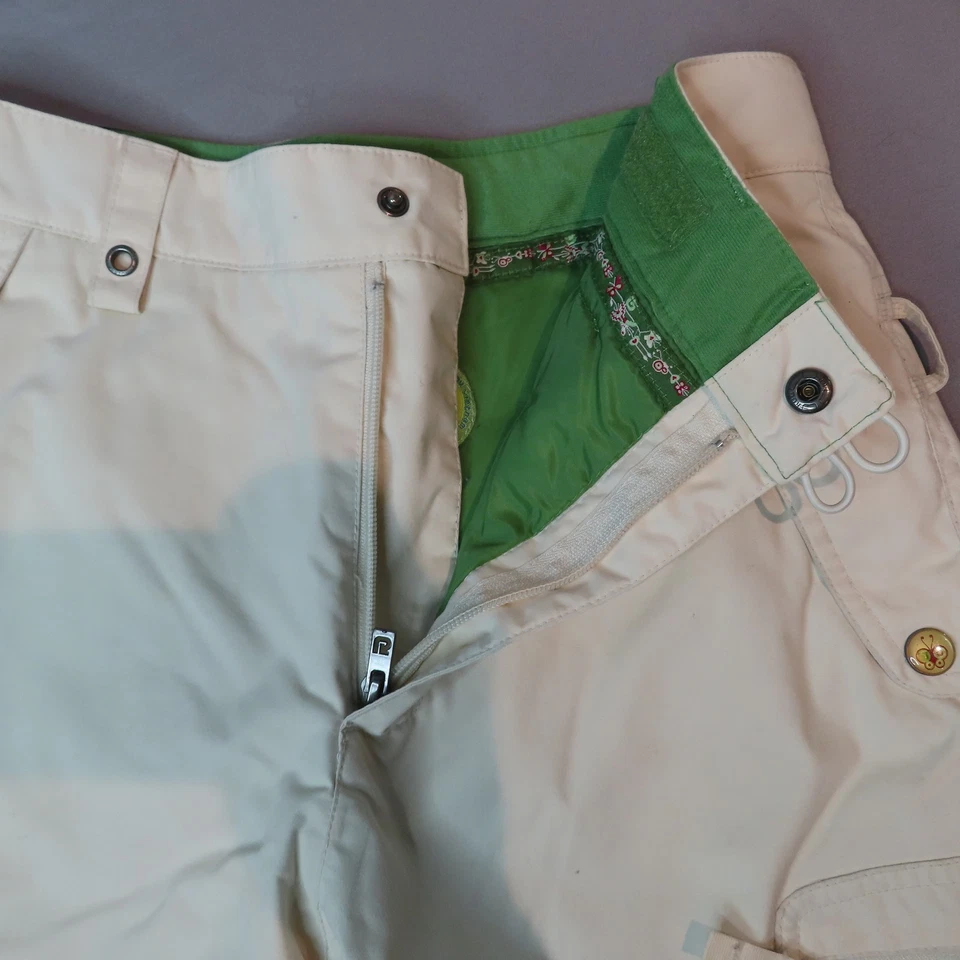 Pantalones de Snowboard BURTON Niñas XL Blanco Carga Aislado Cintura Ajustable Invierno Foto 3 de 4