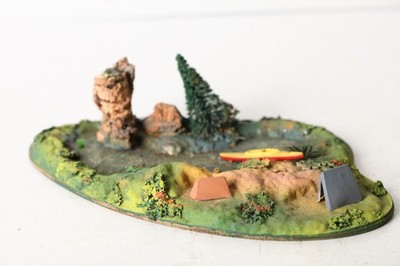 Noch H0  917  Diorama  Camping mit Wildbach und Boot  Top Zustand (349009)