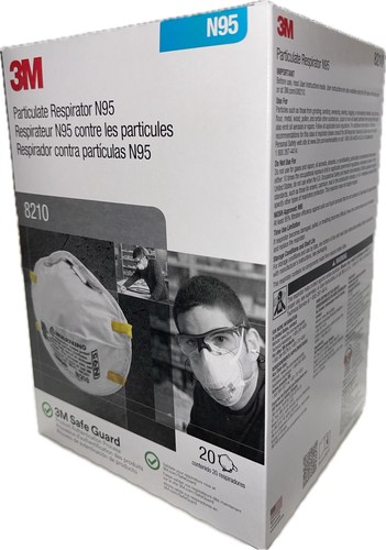 Genuine Brand New 3M 8210 N95 Particulate Respirator  20 Masks/Box Exp.2029 - Picture 2 of 3