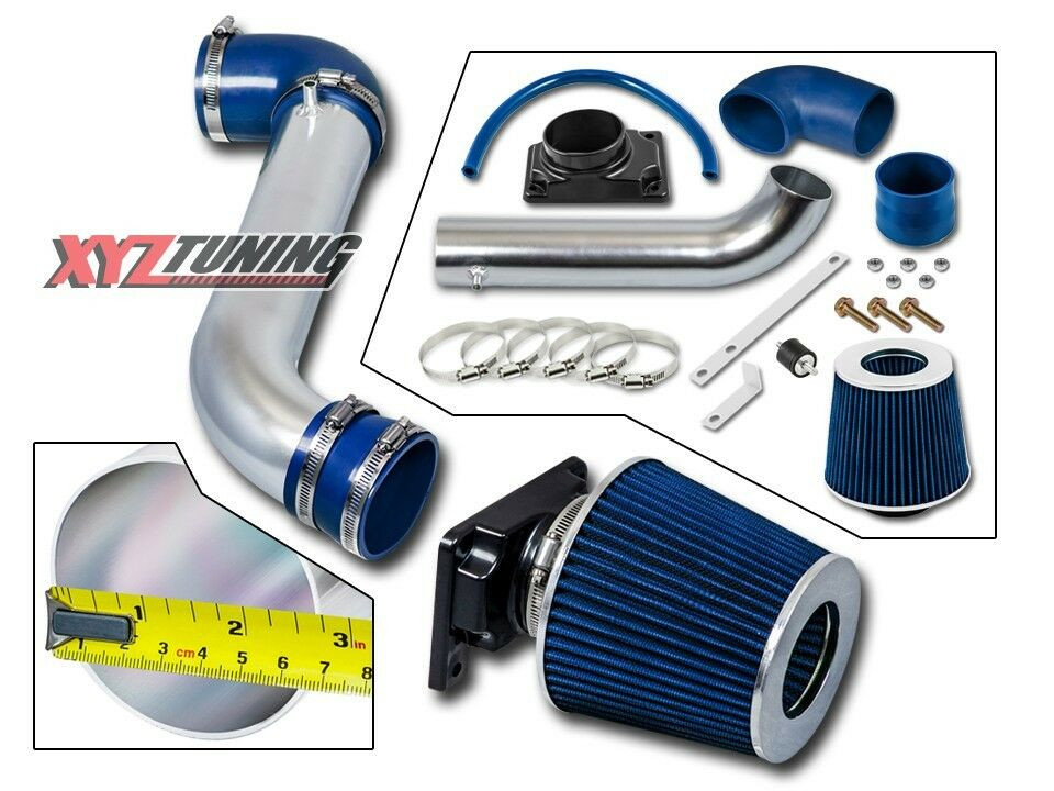 BLUE 2000 2001 2002 2003 2004 2005 Mits Eclipse 2.4/3.0 Air Intake + Filter 3"