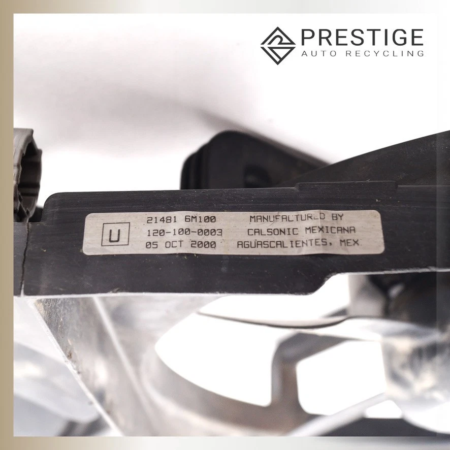 2000-2001 NISSAN SENTRA Radiator Dual Cooling Fan Motor w/ Shroud 21481-6M100 Foto 2 de 4