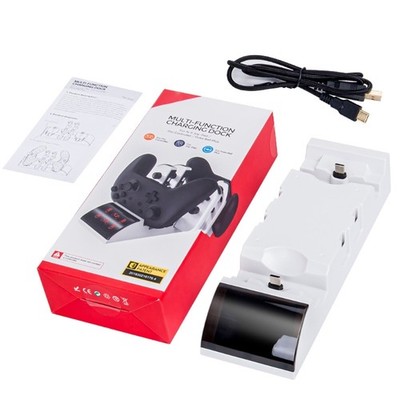 Multifunction Charging Station Dock Base for Controllers with LED Light
