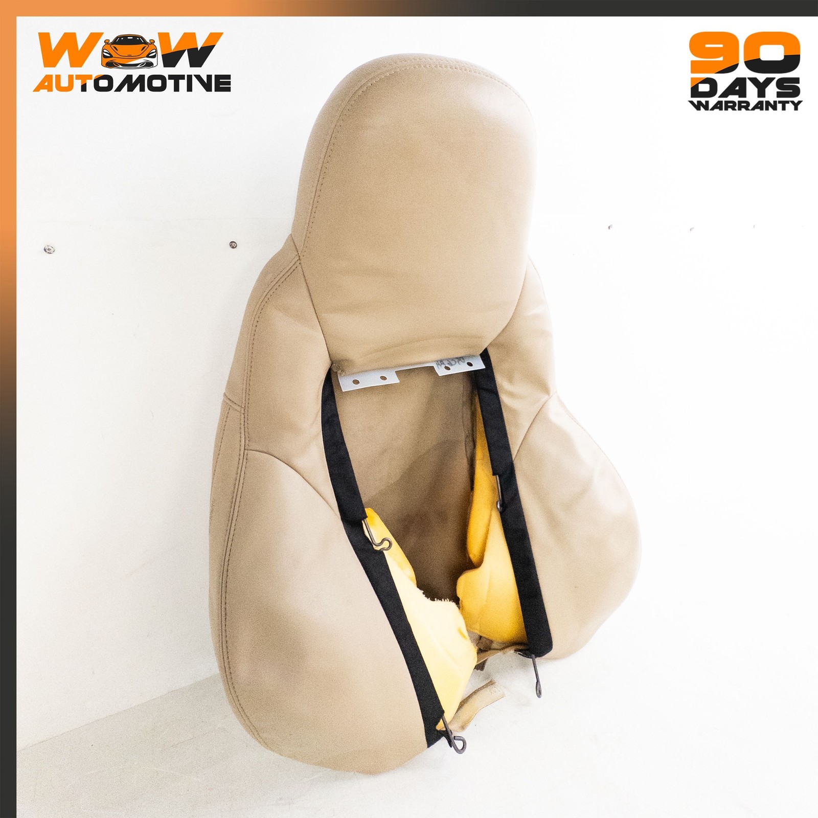 05-10 CHEVROLET CORVETTE C6 FRONT RIGHT TOP UPPER SEAT CUSHION LEATHER BEIGE OEM