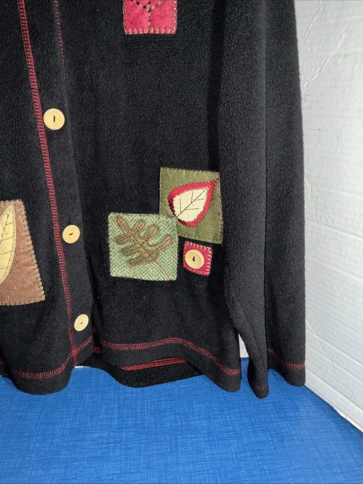 Cárdigan Suéter Vintage Onque Informal Para Mujer Navidad Otoño Talla Mediana Árboles Foto 4 de 4