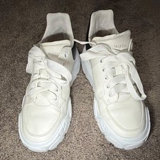 Alexander McQueen White Black Lace Up Low Top...