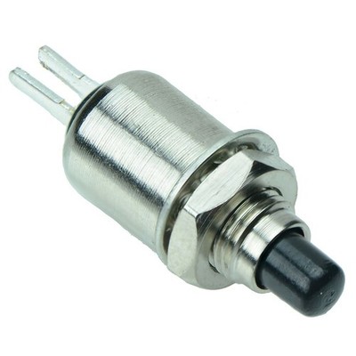 Black Microminiature 5mm Momentary Off-(On) Push Button SPST 0.5A