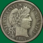 1914-D Barber Dime Extremely Fine XF Coin #36812
