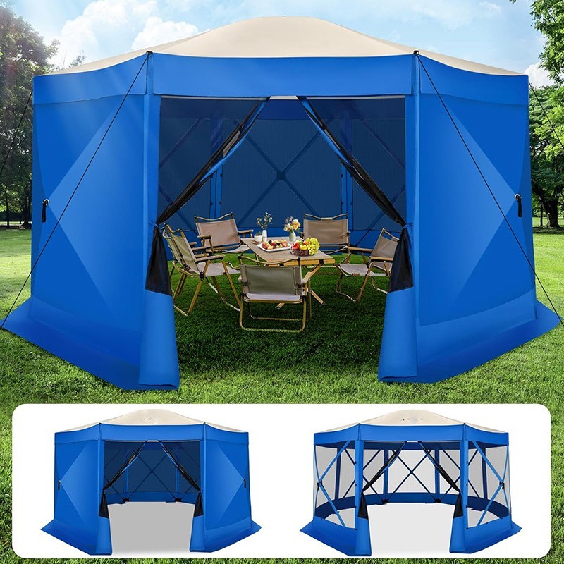 Shelter With Mesh Windows Outdoor Shade Gazebo Tent