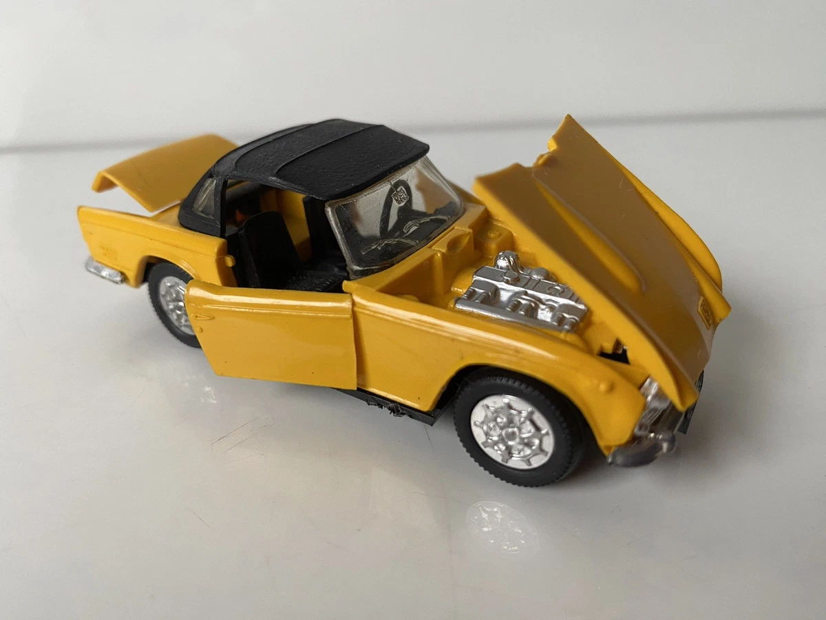 Horloge Miniature Triumph TR3 – Voiture En Plexiglas – France – 20x30 Cm