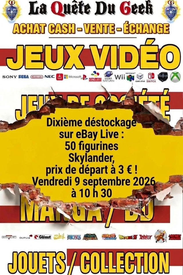 Déstockage : 50 figurines Skylander d'occasion en bon état, vues en live.