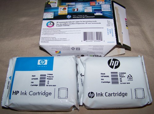 (2) Genuine HP 940XL Black High Yield Original Ink Cartridge (C4906AN) EXP 2019 - Bild 3 von 4
