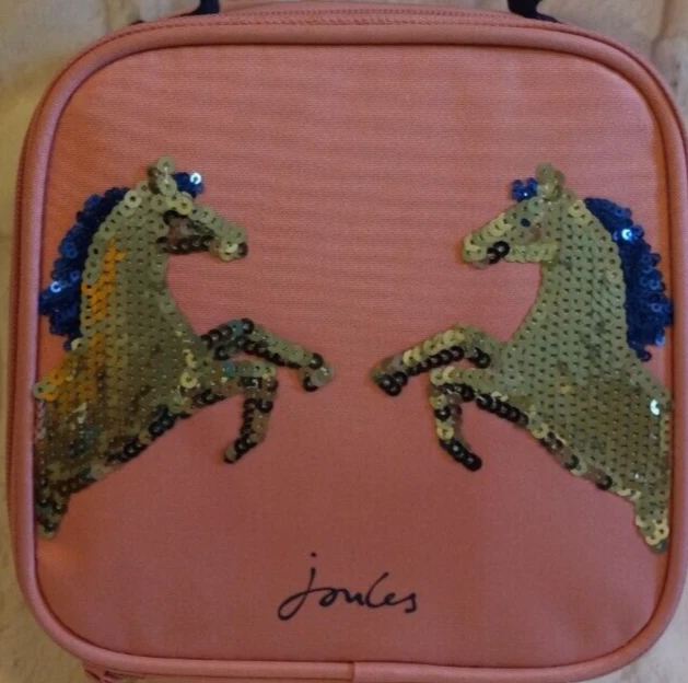 Joules Girls Munch Horse Unicorn Lunch Box Lunch Bag Sequin eBay